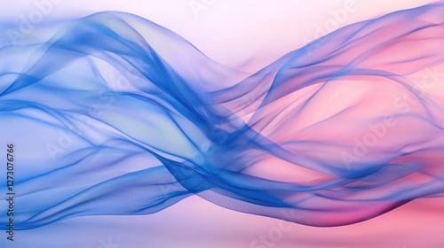 Abstract Swirling Blue and Pink Fabric