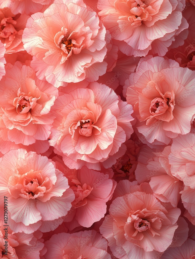custom made wallpaper toronto digitalRed Carnations Pattern, Natural Blooming Texture Background Top View, Many Small Pink Flowers