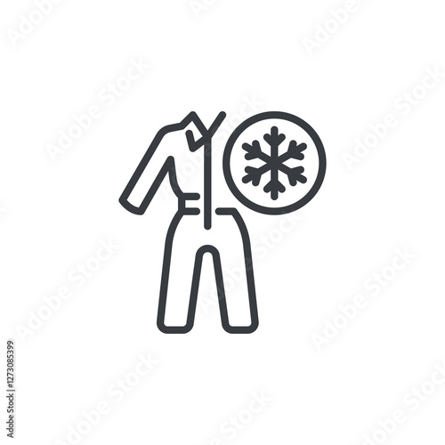 Cold Protection Suit line icon