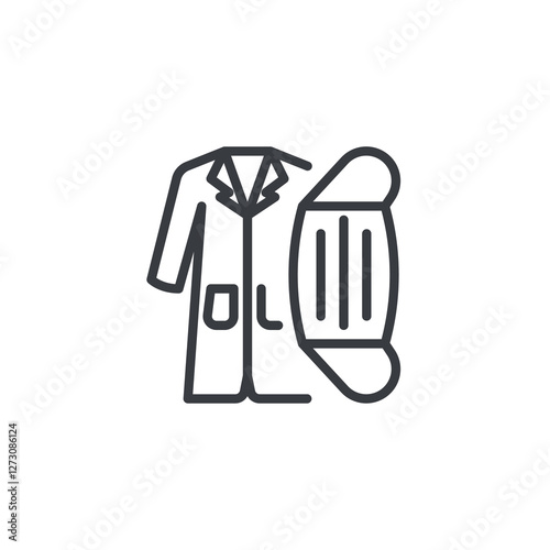 Medical PPE Kit line icon