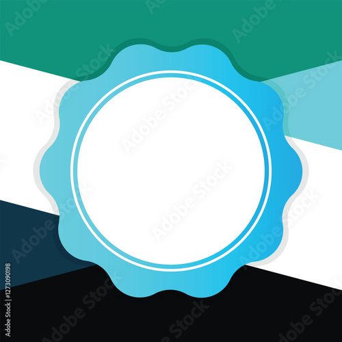 Abstract Graphic With Circular Frame and Transparent Center for Creative Use