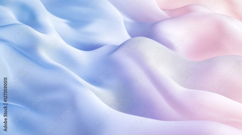 Obraz premium Abstract Pastel Fabric Waves: A Dreamy Textile Texture