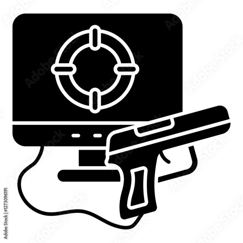 Premium download icon of shooting game