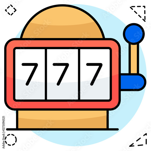 A flat design, icon of jackpot game