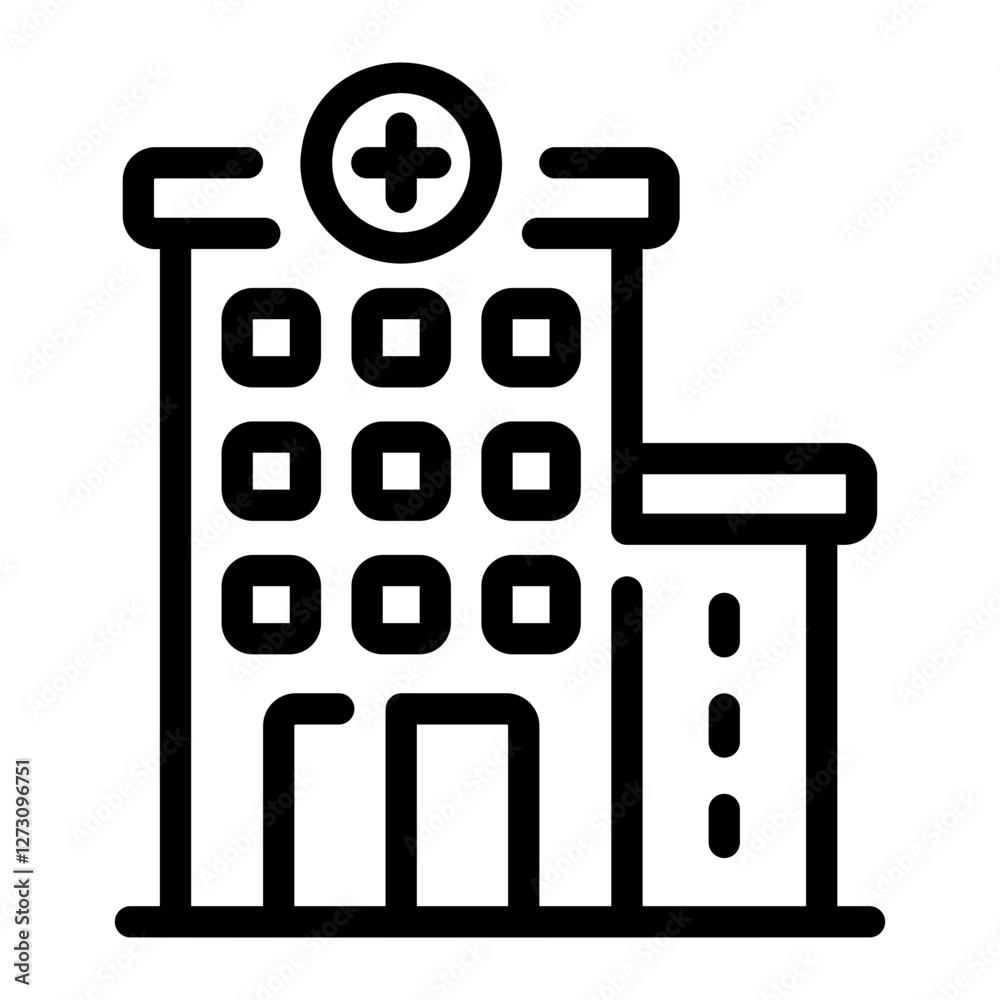 hospital Line Icon