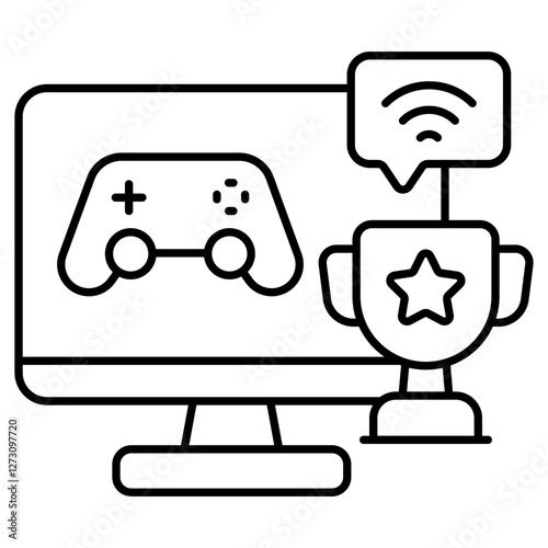 Premium download icon of computer game