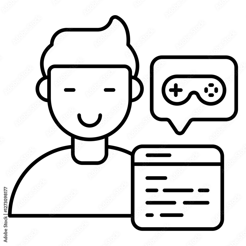 Modern design icon of gamer Modern design icon of gamer
