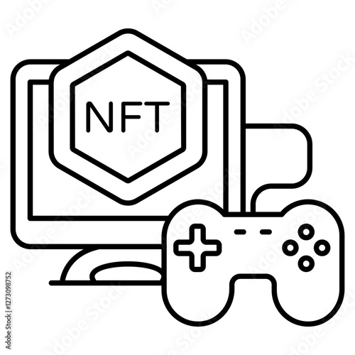 Premium download icon of nft game