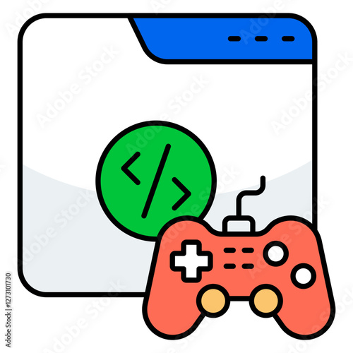 Perfect design icon of game development