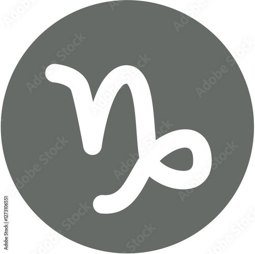 Capricorn zodiac sign symbol
