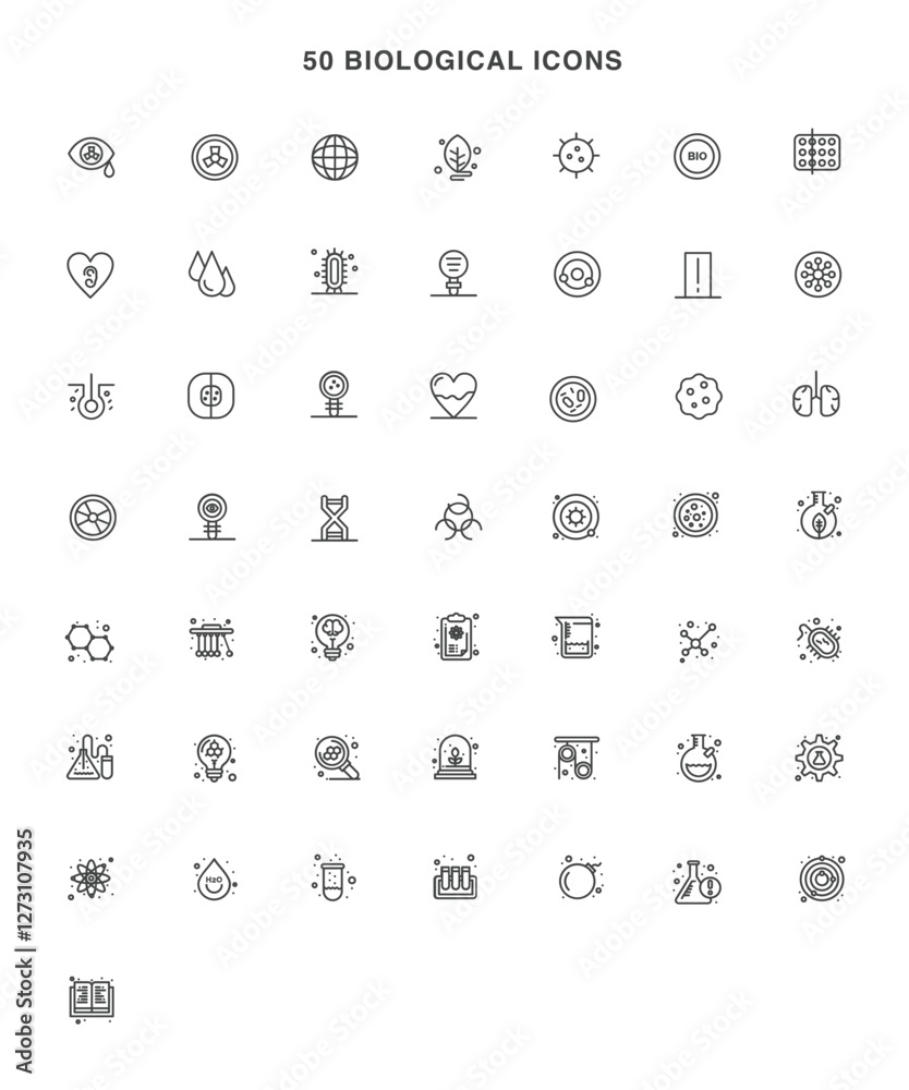 biological icons symbol vector design biological icons symbol vector design