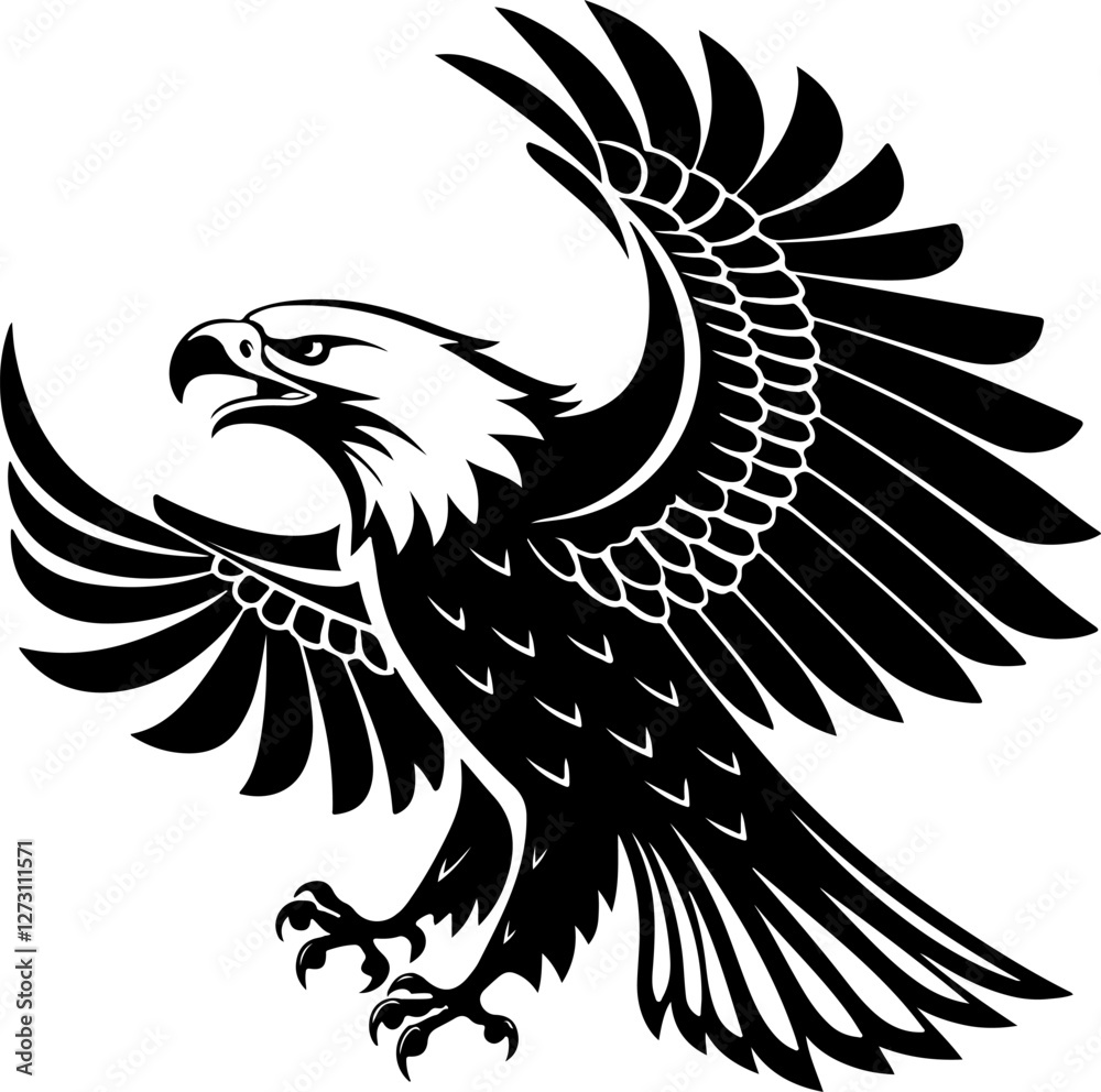 Fototapeta premium Flying Eagle Symbol for Nature Graphics