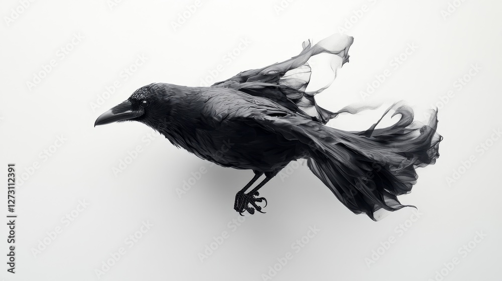 Fototapeta premium High-Resolution Detailed Crow Image Captured in Gigapixel Clarity