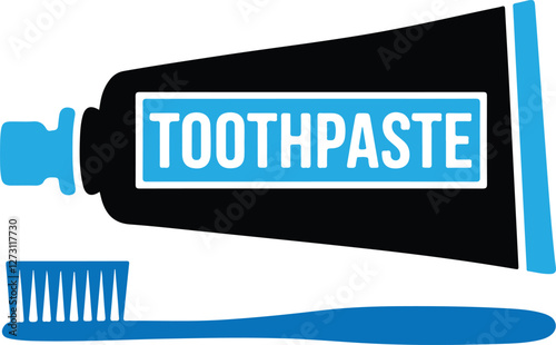 toothpaste vector icon looks like  daily use