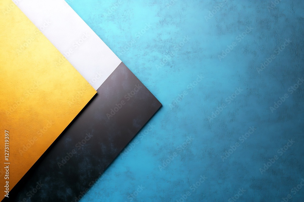 Abstract Gold Black White Blue Geometric Design. AI Generated Abstract Gold Black White Blue Geometric Design. AI Generated
