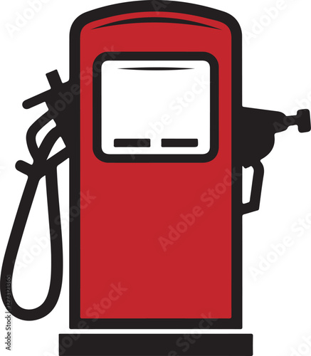 gas pump nozzles, Gas pump icon silhouette vector style