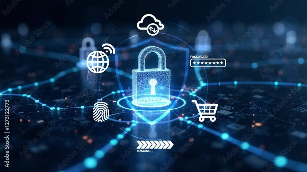 Cybersecurity cybercrime internet scam, crypto currency investment digital network technology computer virus attack risk protection, identity encryption privacy data hacking.4k.