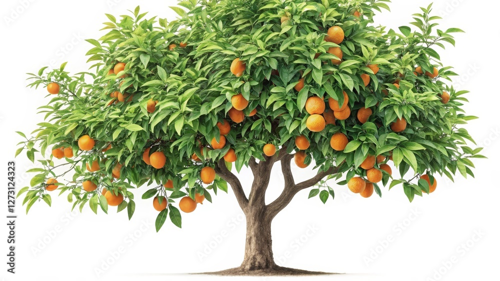 3D Render of a Lush Orange Tree, Full of Fruit, Isolated on White Background, Citrus, Orchard, Fruit Tree Citrus tree, 3D render 3D Render of a Lush Orange Tree, Full of Fruit, Isolated on White Background, Citrus, Orchard, Fruit Tree Citrus tree, 3D render
