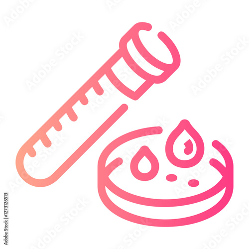 blood tube Line Gradient Icon
