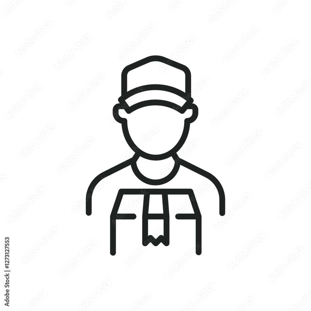 Courier thin line icons. Editable stroke and Perfect pixel on transparent background Courier thin line icons. Editable stroke and Perfect pixel on transparent background