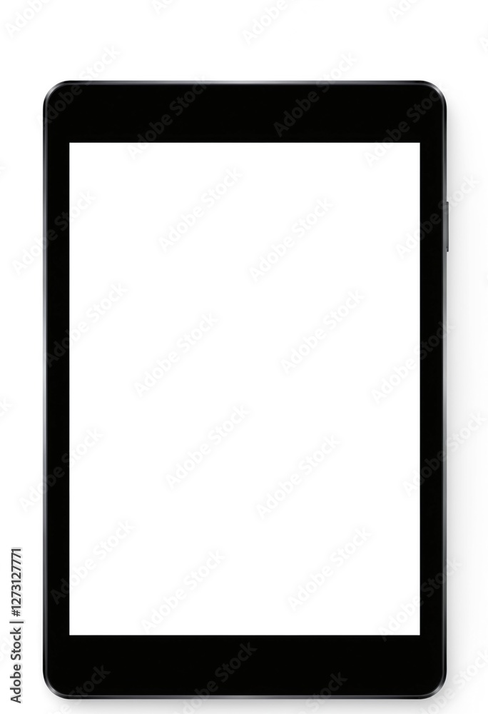 Tablet with blank screen for mockup, template isolated on white Tablet with blank screen for mockup, template isolated on white