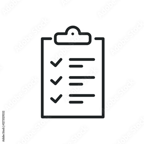 Checkmark thin line icons. Editable stroke and Perfect pixel on transparent background 