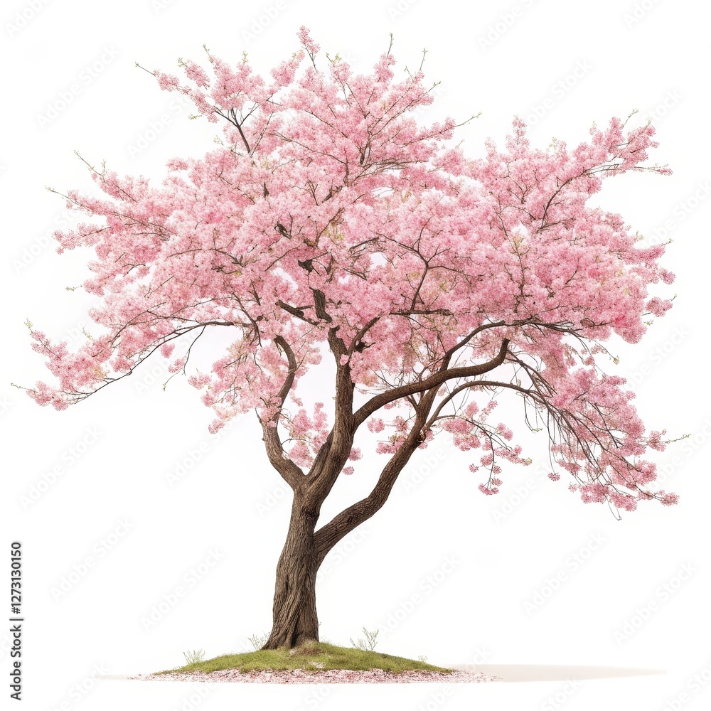 Pink Cherry Blossom Tree Full Bloom, Isolated, Spring, Nature Photography, 3D Render Cherry blossom, Spring tree Pink Cherry Blossom Tree Full Bloom, Isolated, Spring, Nature Photography, 3D Render Cherry blossom, Spring tree