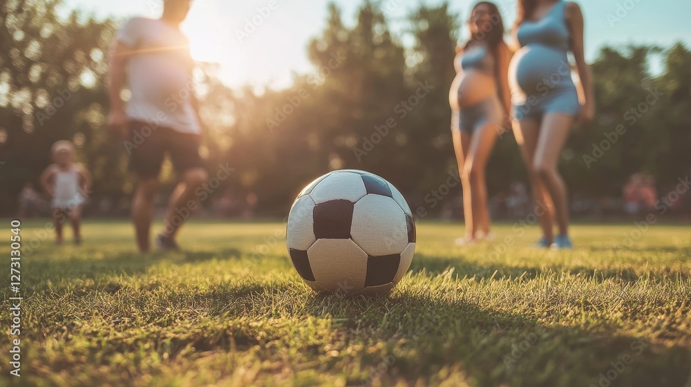 Fototapeta premium Pregnant Sport Group Exercise, 