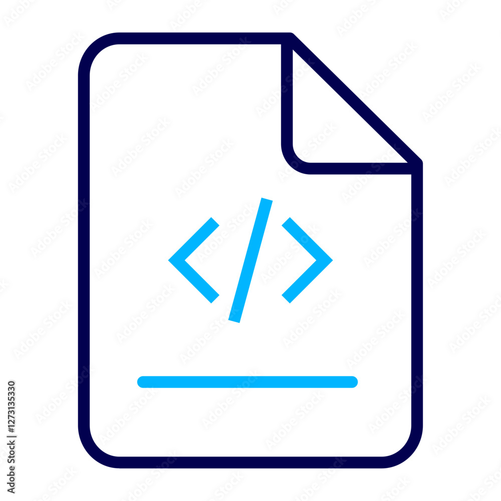 Coding File Outline Color icon Coding File Outline Color icon