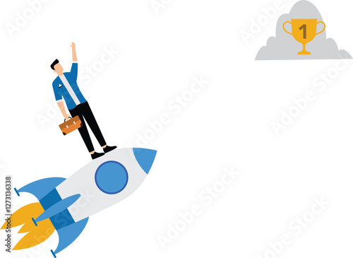Career start or growth. Ambition for success