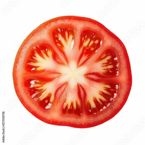 Wallpaper Mural Sliced Red Tomato Close Up on White Background Fresh and Juicy Delicious Healthy Food Detail Still Life Torontodigital.ca