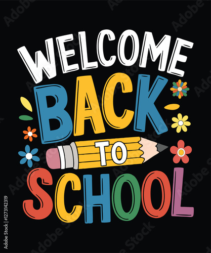 Welcome Back to School Banner Design Educational Themed Vector Illustration