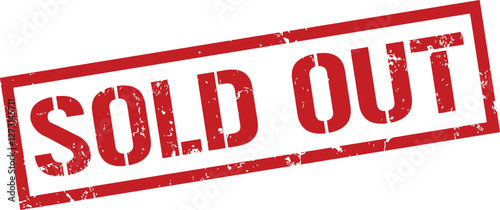 Bold SOLD OUT Banner EPS Vector with Modern Typography.