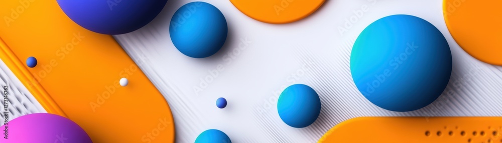 custom made wallpaper toronto digitalA vibrant abstract composition featuring colorful spheres and shapes against a textured background, Ideal for use in modern designs, marketing materials, or creative projects,