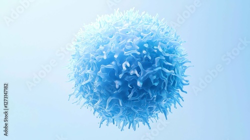Abstract White Blood Cell Close Up Rendered Detail Health Concept