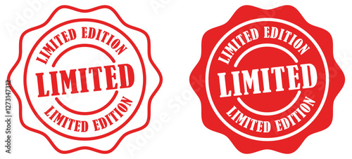 Limited edition insignia collection set. Limited edition label for exclusive quality product insignia. Official product tag design. Best deal sticker set. Vector illustration