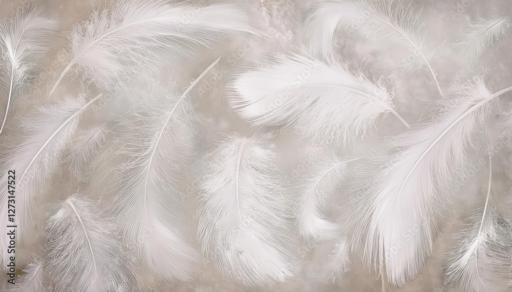 close-up of soft white feathers with delicate texture, perfect for background, design, and calming visual close-up of soft white feathers with delicate texture, perfect for background, design, and calming visual