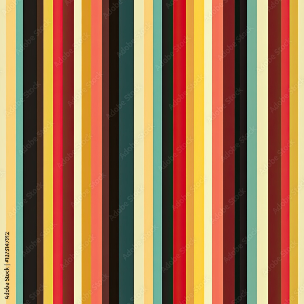 Obraz premium Stripes Seamless Pattern Staggered Layout Variations for Textile Design