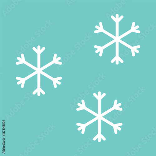 snowflake sign symbol vector flat icon