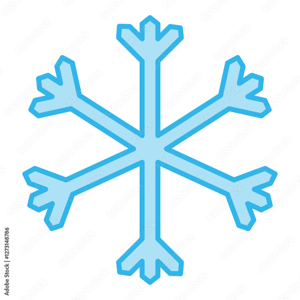 Obraz premium snowflake sign symbol vector flat icon