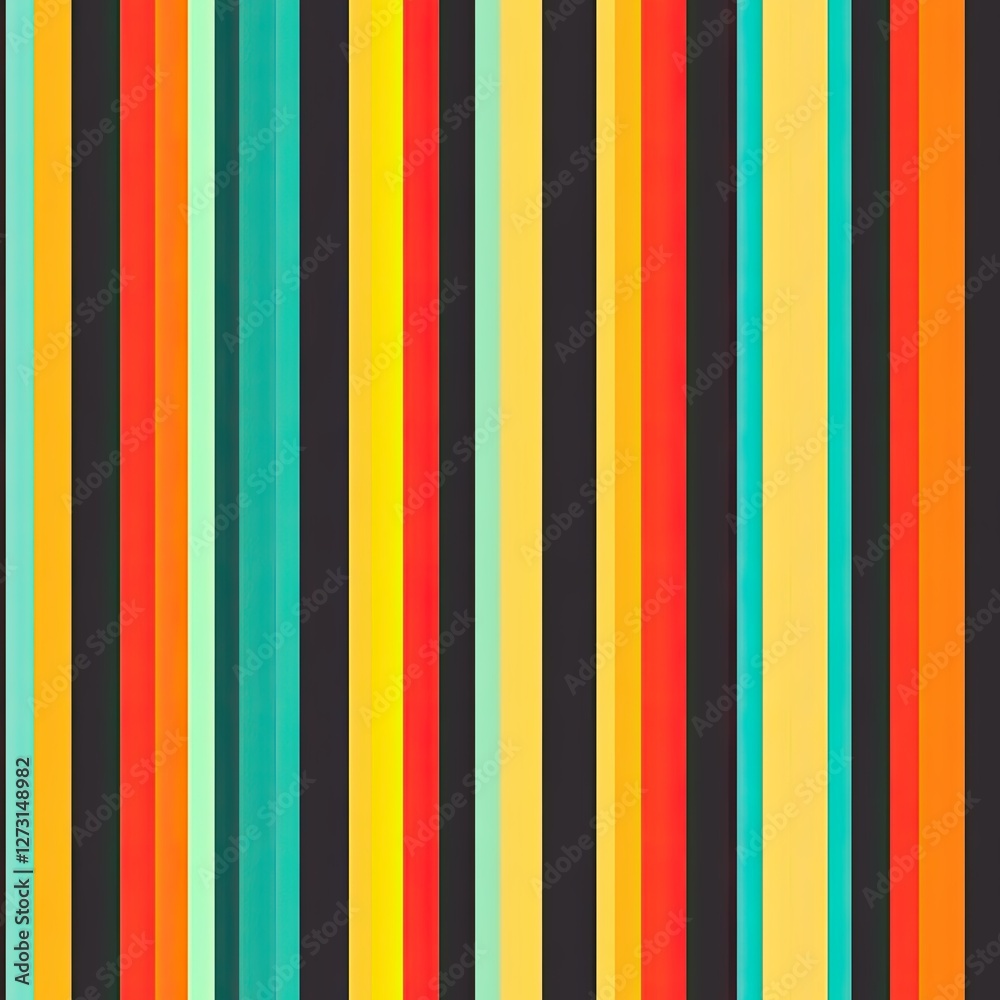Obraz premium Bold Stripes Pattern Vibrant Alternating Colors for Design Projects