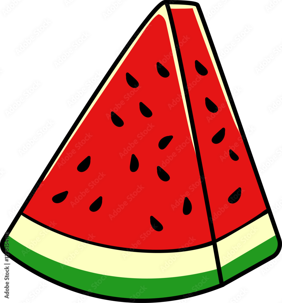 Watermelon Tropical Summer Fruit Vector Illustration Watermelon Tropical Summer Fruit Vector Illustration