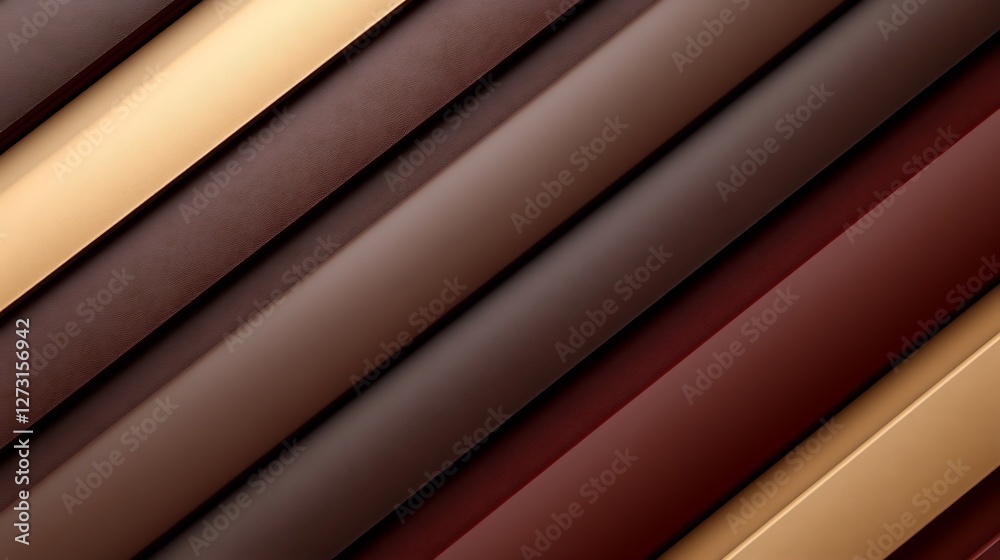 Obraz premium Diagonal Stripes Abstract Brown Texture Warm Light. AI Generated