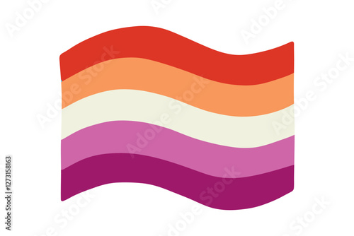 Colorful Lesbian pride flag Happy pride day LGBTQ community Pride Month Vector hand drawn doodle for posters, stickers, logo, cards Free Download Colorful Lesbian pride flag Happy pride day LGBTQ community Pride Month Vector hand drawn doodle for posters, stickers, logo, cards - GFXLoad