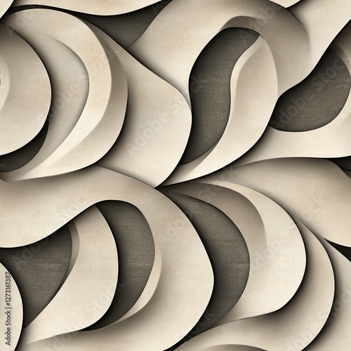 Dynamic Stucco Inspired Pattern Sweeping Shapes for Modern Design