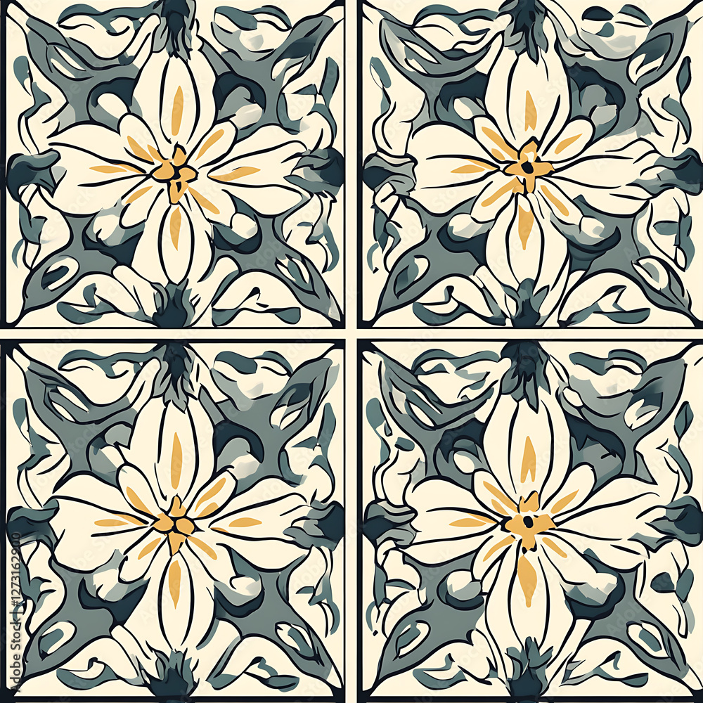 Obraz premium Carpet or tile patterns for interior decoration