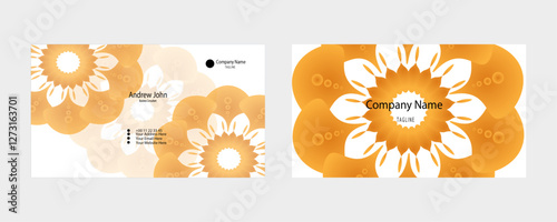 Elegant Business Card Design with Floral Patterns