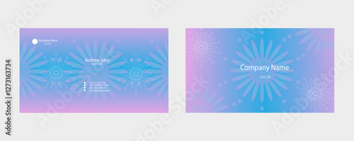 Elegant Business Card Design with Floral Patterns