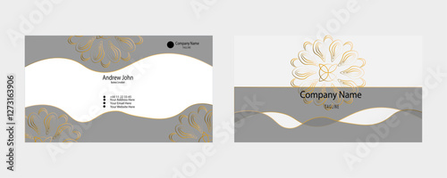 Elegant Business Card Design with Floral Patterns