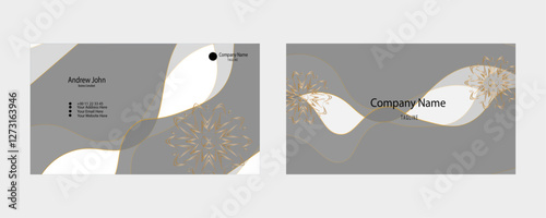 Elegant Business Card Design with Floral Patterns